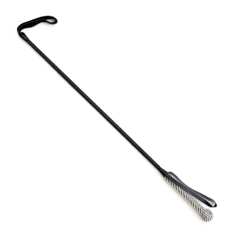 Батіг з діамантами DS Fetish Whip diamond black 73 см