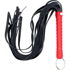 Флогер шкіряний L DS Fetish Flogger leather L black/red, 65 см