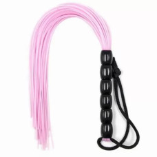 Міні флогер DS Fetish Leather flogger Рожевий, 22 см