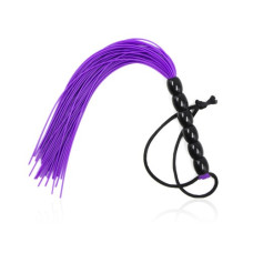 Міні флогер DS Fetish Leather flogger Фіолетовий, 22 см