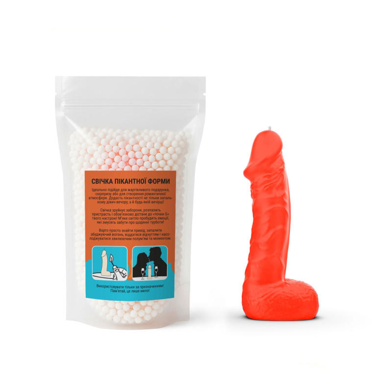 Свічка у вигляді члена Чистий Кайф MEDIUM Orange