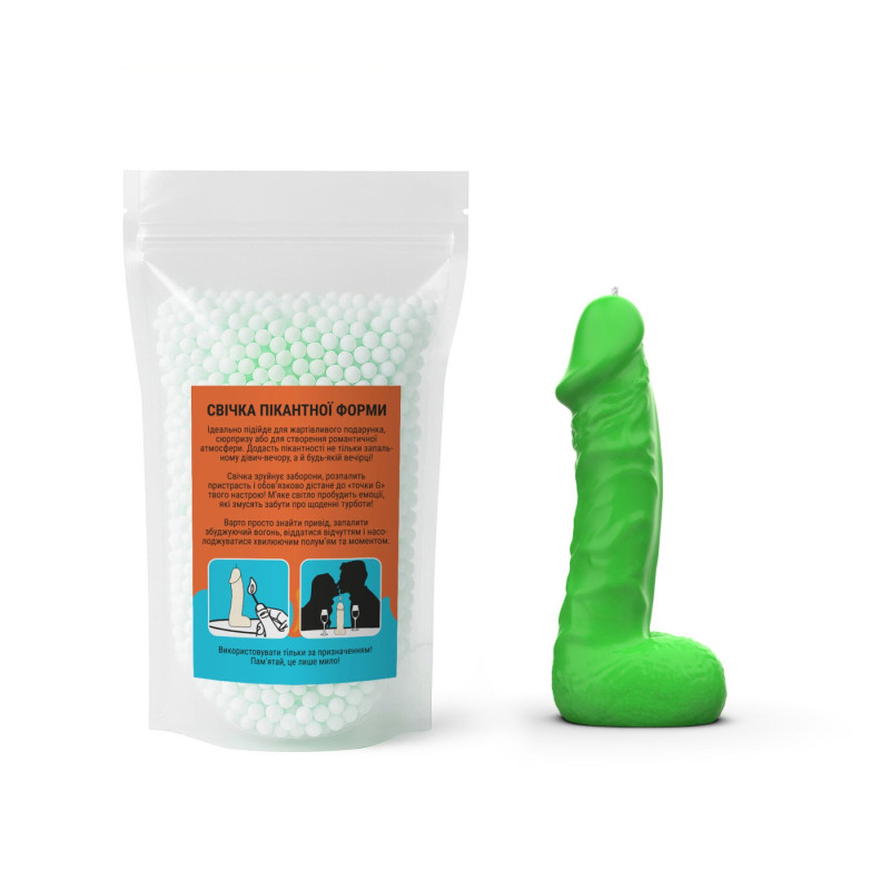 Свічка у вигляді члена Чистий Кайф MEDIUM Green