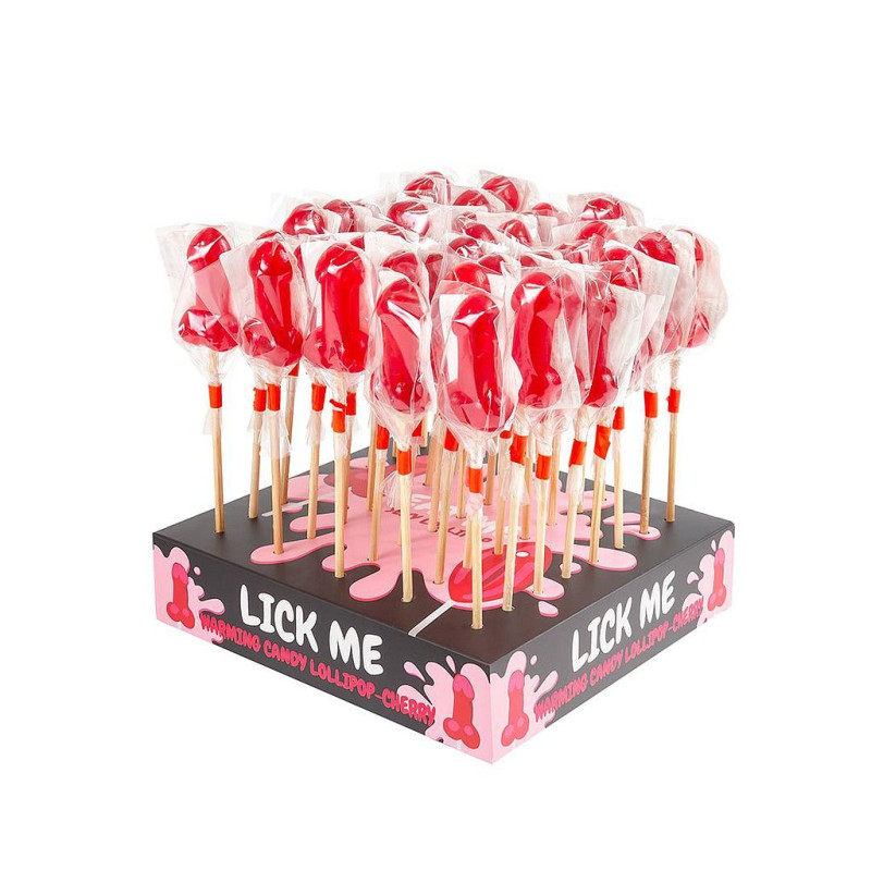 Льодяник Cherry Candy Penis Lollipop With Spicy Warming Effect, 25 г