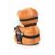 Плюшевый медвежонок ROPE Teddy Bear БДСМ в кожаной маске и обвязке, 22x16x12 см