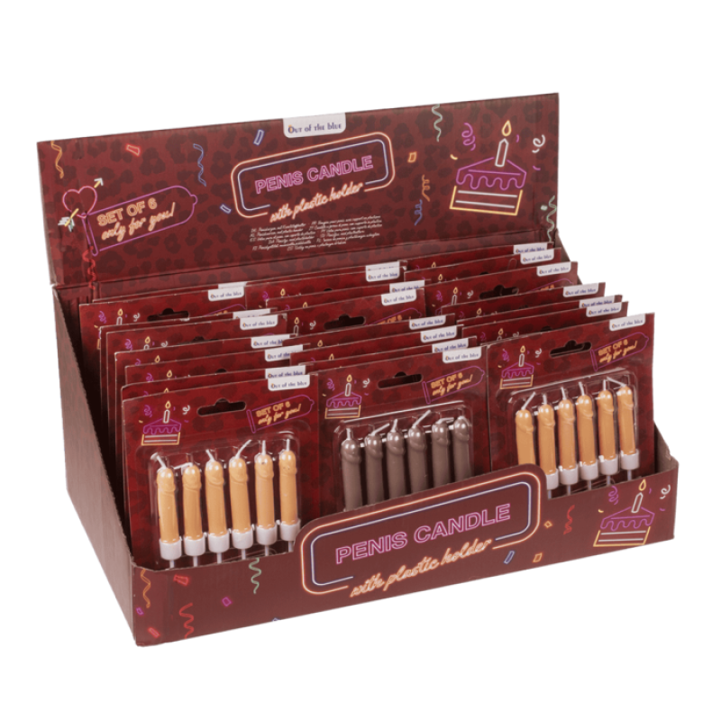 Свічки у вигляді пеніса OOTB Penis Candles Flesh, 6 шт.