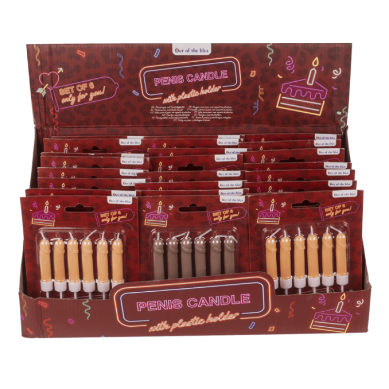 Свічки у вигляді пеніса OOTB Penis Candles Flesh, 6 шт.