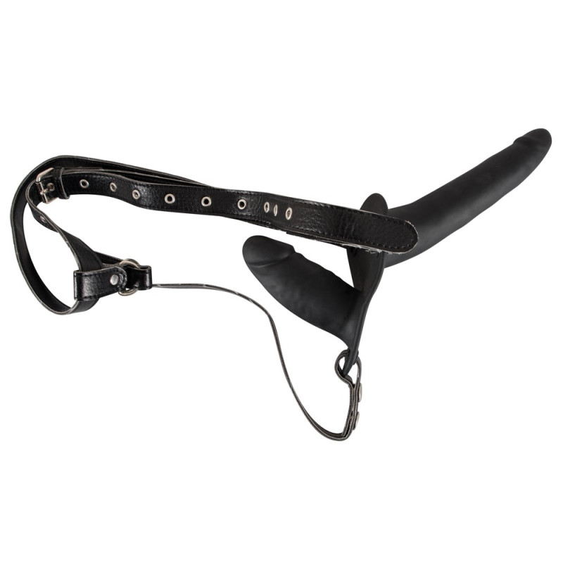 Женский страпон You2Toys Double Strap On Black Silicone