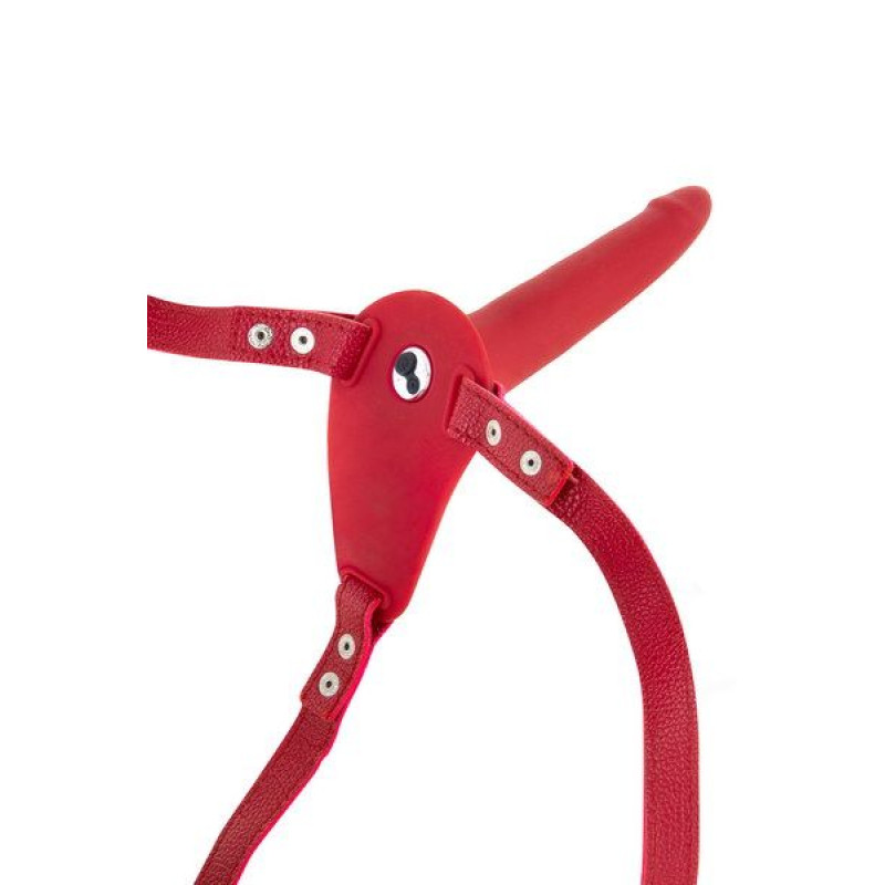 Страпон с вибрацией Fetish Tentation Vibrating Strap-On with Dildo Красный