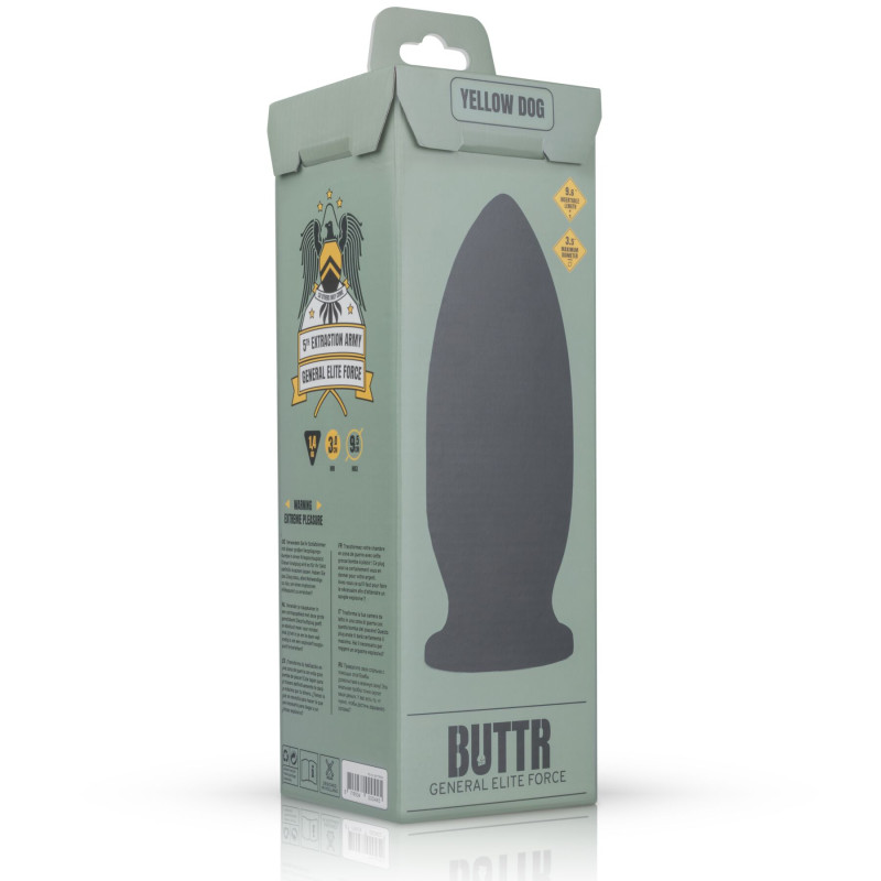 Анальна пробка BUTTR - Yellow Dog Butt Plug