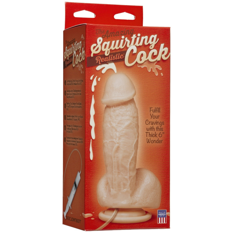Кончающий фаллоимитатор Doc Johnson The Amazing Squirting Realistic Cock