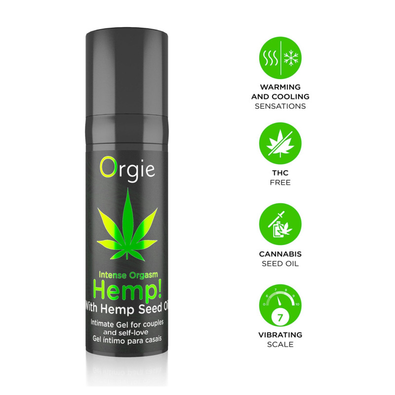 Підсилювач оргазму Orgie Intense Orgasm Hemp! з олією каннабісу 15 мл