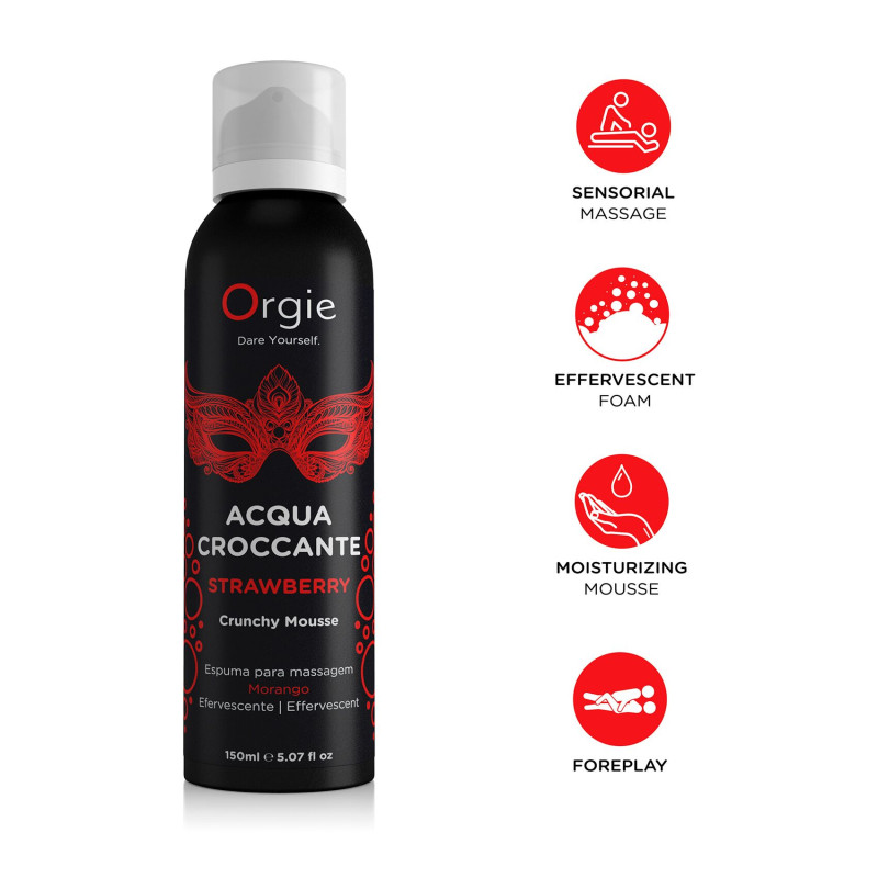 Шипуча зволожуюча пінка для масажу Orgie Acqua Crocante 100 мл