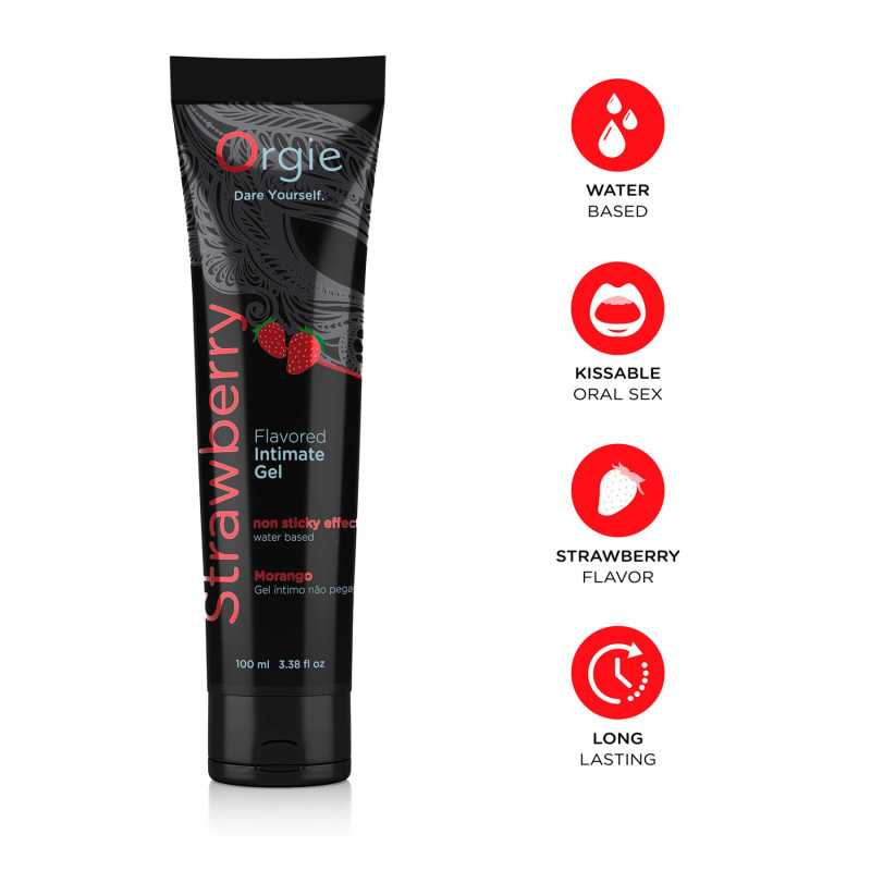 Съедобный лубрикант Orgie LUBE TUBE Клубника 100 мл