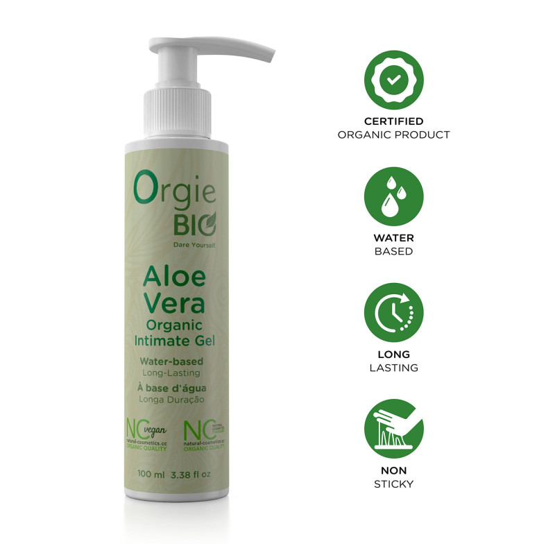 Органічний лубрикант із екстрактом алое вера Orgie BIO ALOE VERA 100 мл із дозатором