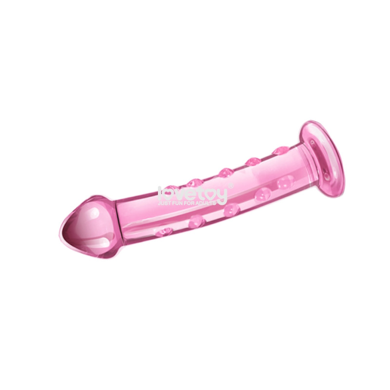 Фалоімітатор LoveToy Glass Romance 7.5 236 Pink
