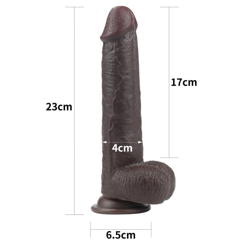 Фалоімітатор LoveToy Sliding-Skin Dual Layer Dong 9 461 Black