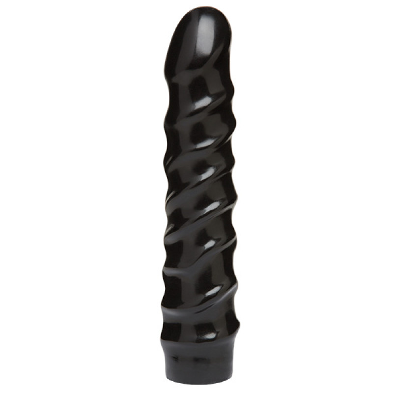 Дилдо Doc Johnson CodeBlack - 8 Inch Raging Vac-U-Lock із стимулювальним рельєфом, діаметр 3,8 см