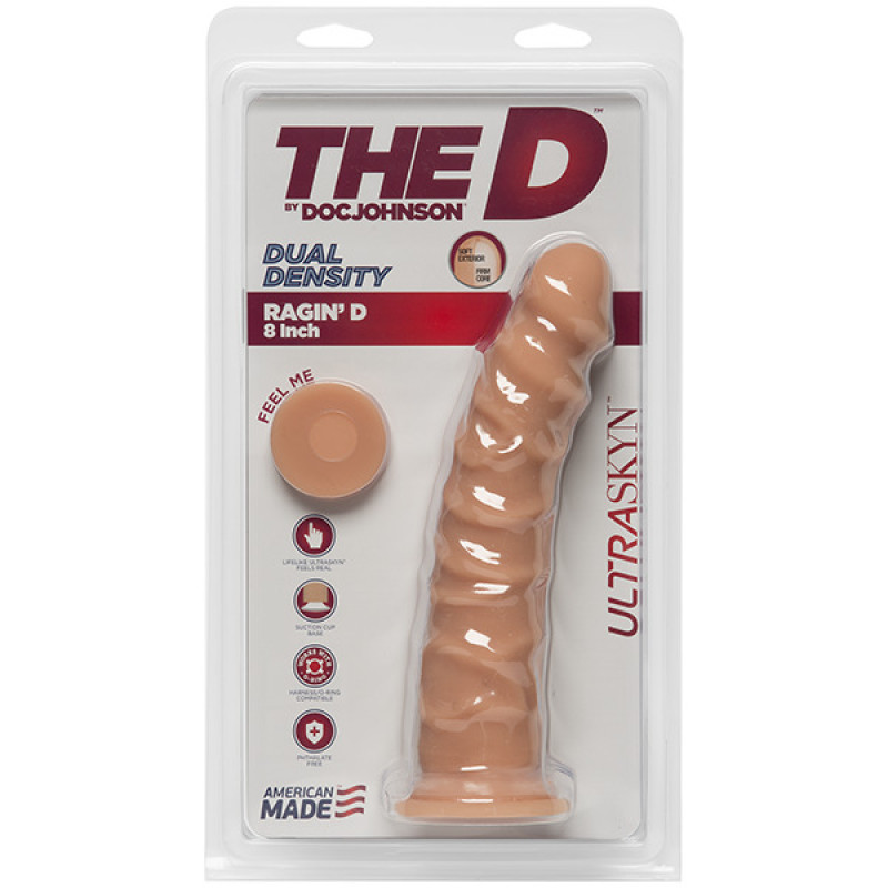 Фалоімітатор Doc Johnson The D - Ragin D - 8 Inch Without Balls - ULTRASKYN, діаметр 5,1 см