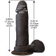 Фаллоимитатор Doc Johnson The Realistic Cock 6 inch Black - ULTRASKYN, Vac-U-Lock, диаметр 4,3 см