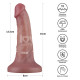 Реалістичний вібратор LoveToy Vibrating Dual Density Power Cock 6