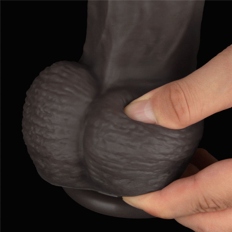 Фаллоимитатор LoveToy Dual Layered Bendable Silicone Cock XXL 14.5 Black