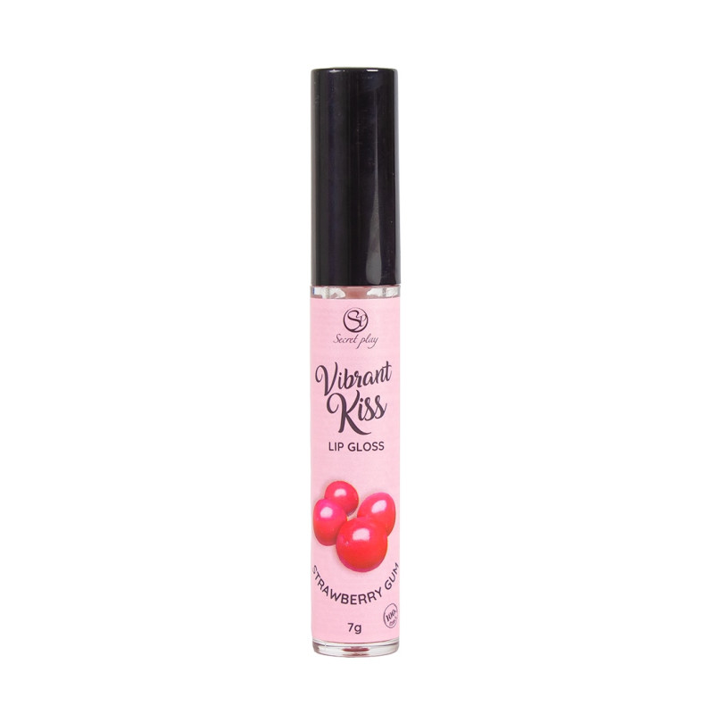 Блеск для губ с эффектом вибрации Secret Play Strawberry Gum Lip Gloss Vibrant Kiss