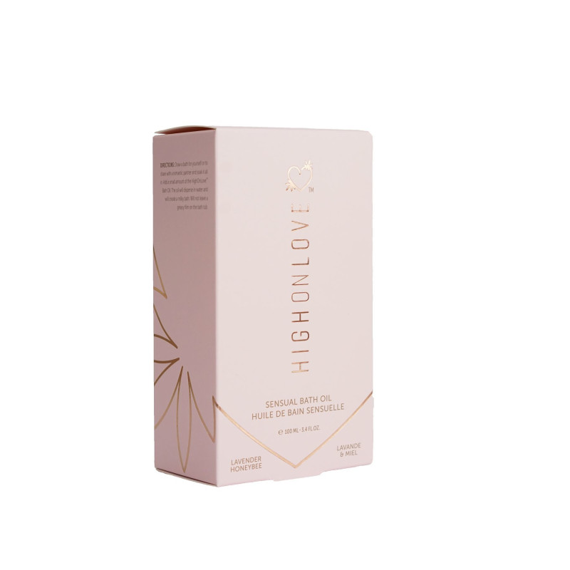 Олія для ванн HighOnLove Bath Oil - Lavender Honeybee з олією насіння конопель 100 мл