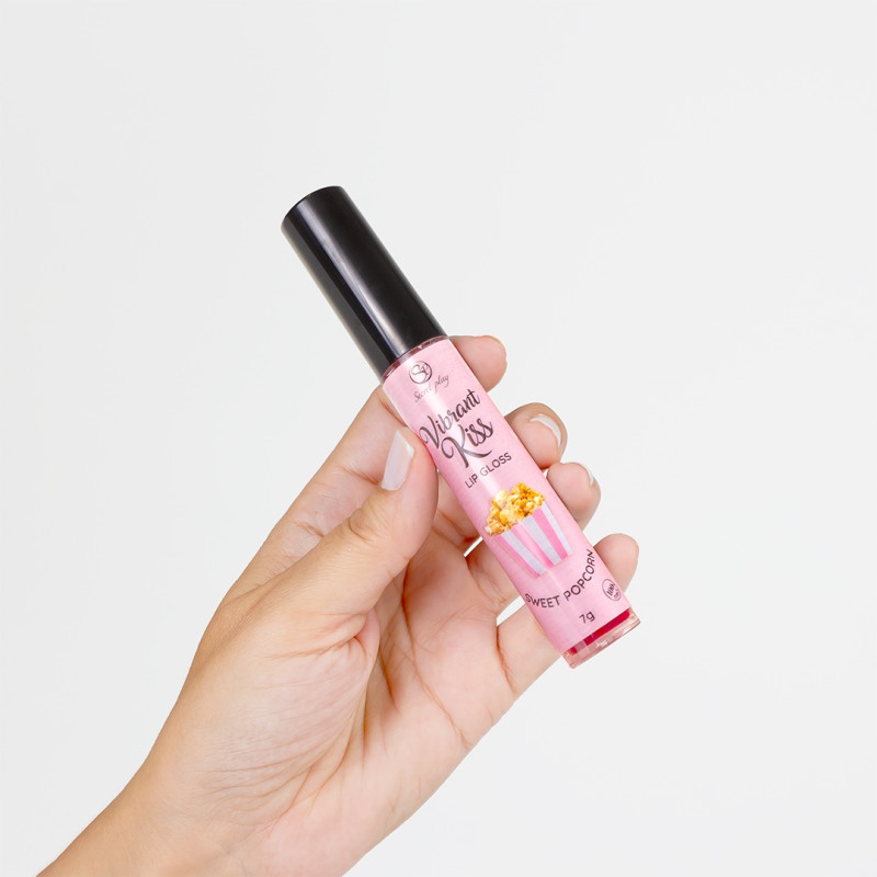 Блеск для губ с эффектом вибрации Secret Play Sweet Popcorn Lip Gloss Vibrant Kiss