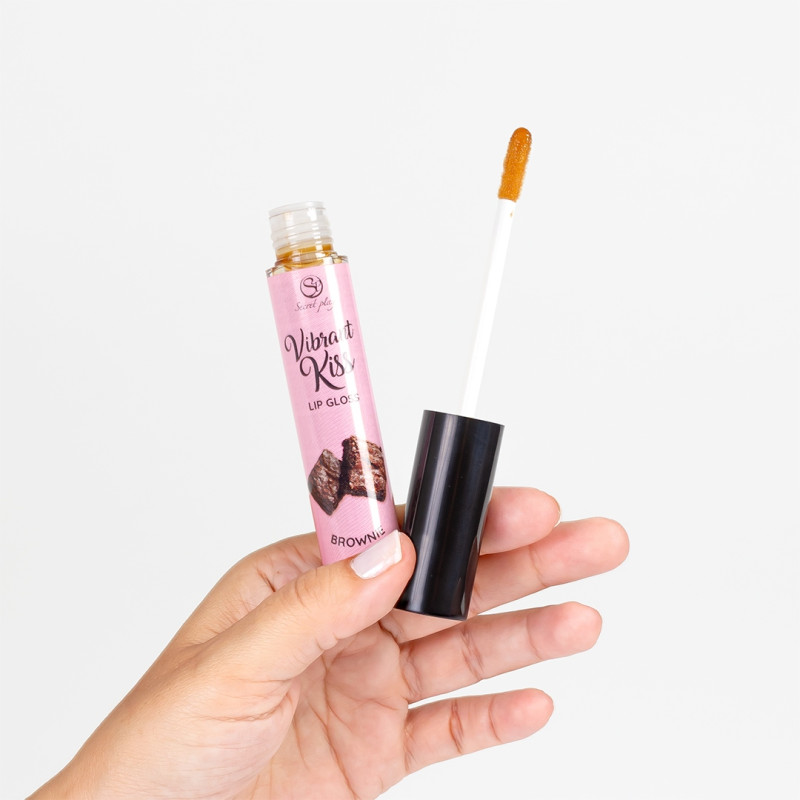 Блеск для губ с эффектом вибрации Secret Play Brownie Lip Gloss Vibrant Kiss