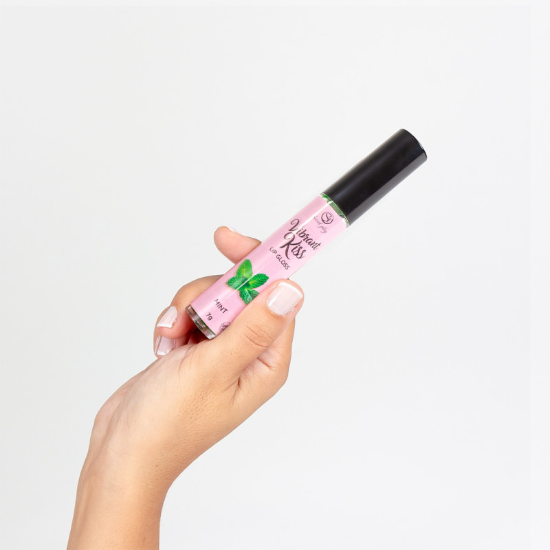 Блеск для губ с эффектом вибрации Secret Play Mint Lip Gloss Vibrant Kiss