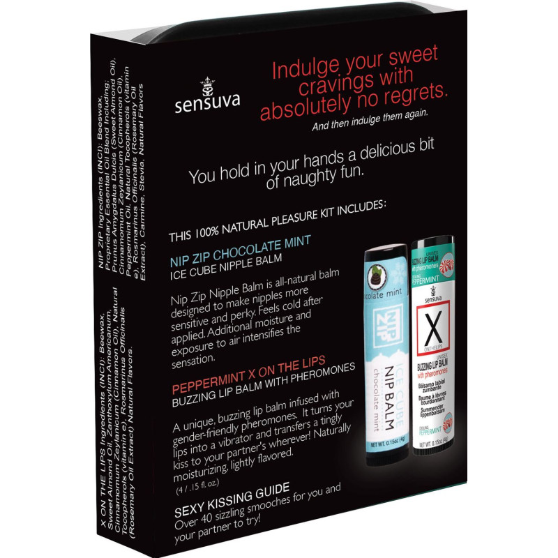 Подарунковий набір Sensuva Lips & Nips Pleasure Kit - Chocolate Peppermint 2 x 4г