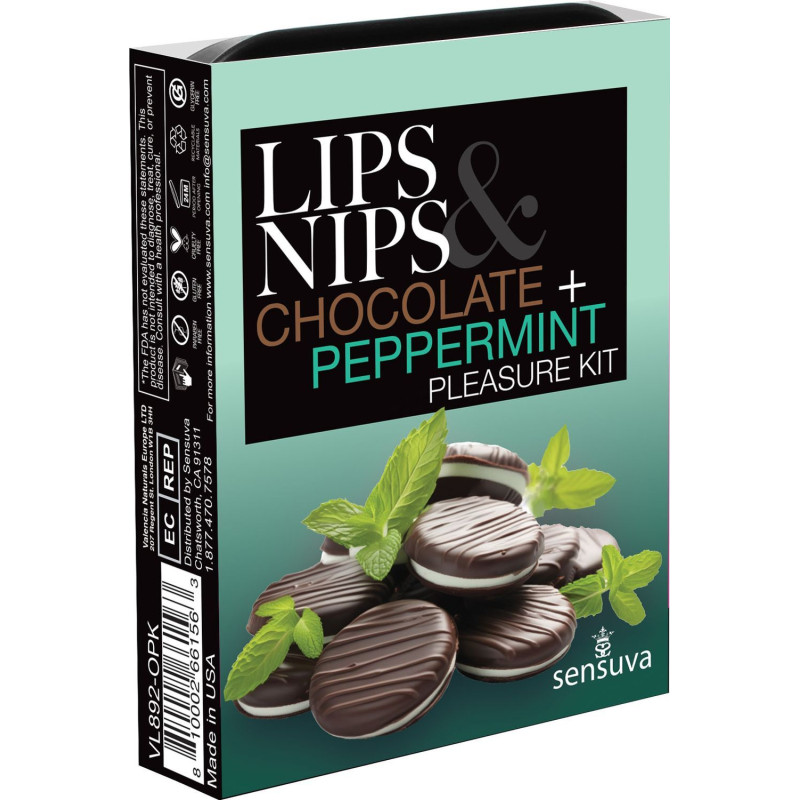 Подарунковий набір Sensuva Lips & Nips Pleasure Kit - Chocolate Peppermint 2 x 4г