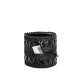 Жіночий гаманець-браслет Noir Handmade F326, black, під шкіру, рельєфний візерунок, кишеня на блискавці