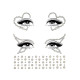 Набор страз-украшений для тела Leg Avenue Ayla face jewel sticker, наклейки, светятся в темноте
