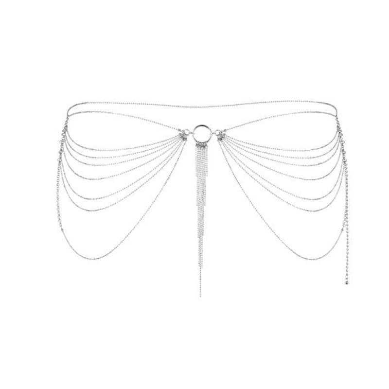 Цепочка трусики или лиф Bijoux Indiscrets Magnifique Waist Chain Серебристая
