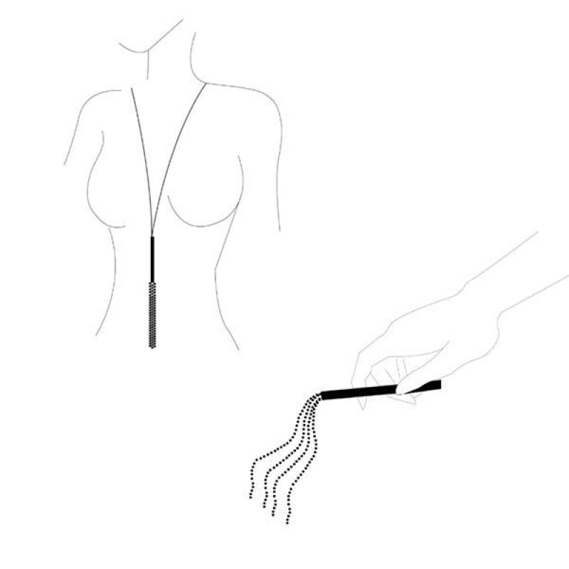 Цепочка плеть на шею Bijoux Indiscrets MAGNIFIQUE Necklace Whip Золотая