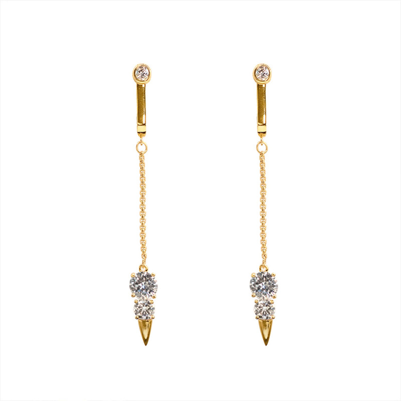 Украшения для клитора и половых губ UPKO Non-pierced Jewelry Snowman с горным хрусталем, золотистые