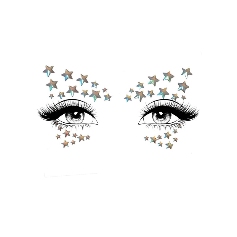 Украшение-звездочки для тела Leg Avenue Celeste face jewels sticker, наклейки, светятся в темноте