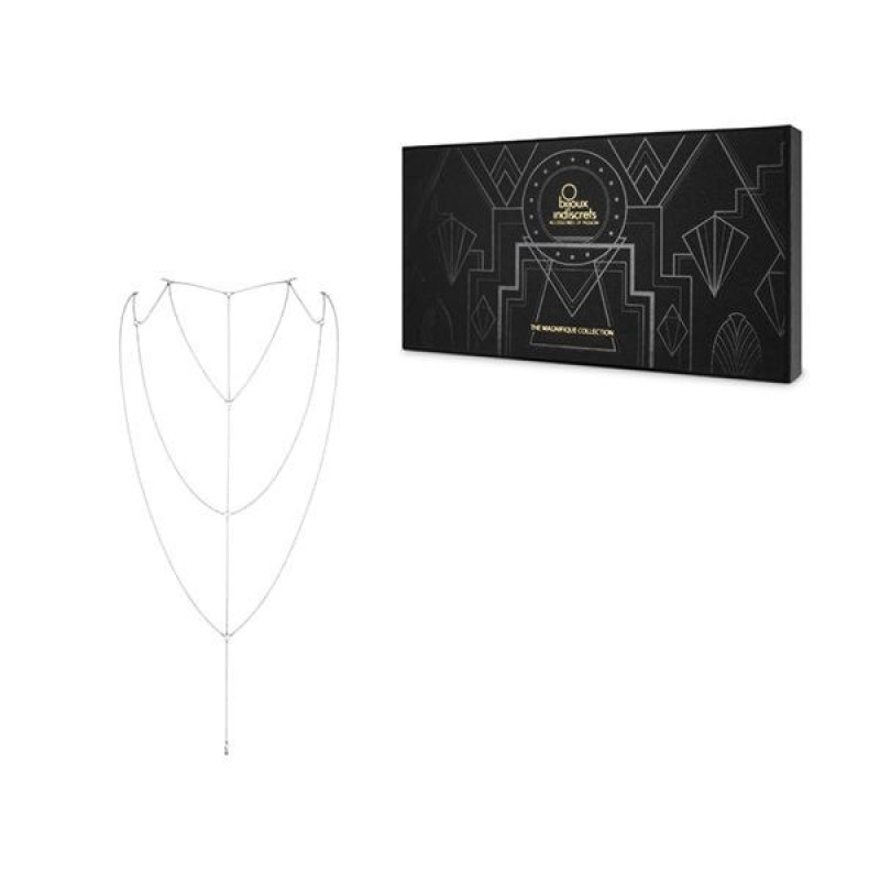 Цепочка для спины Bijoux Indiscrets Magnifique Back and Cleavage Chain Серебристая