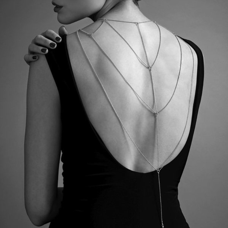 Цепочка для спины Bijoux Indiscrets Magnifique Back and Cleavage Chain Серебристая