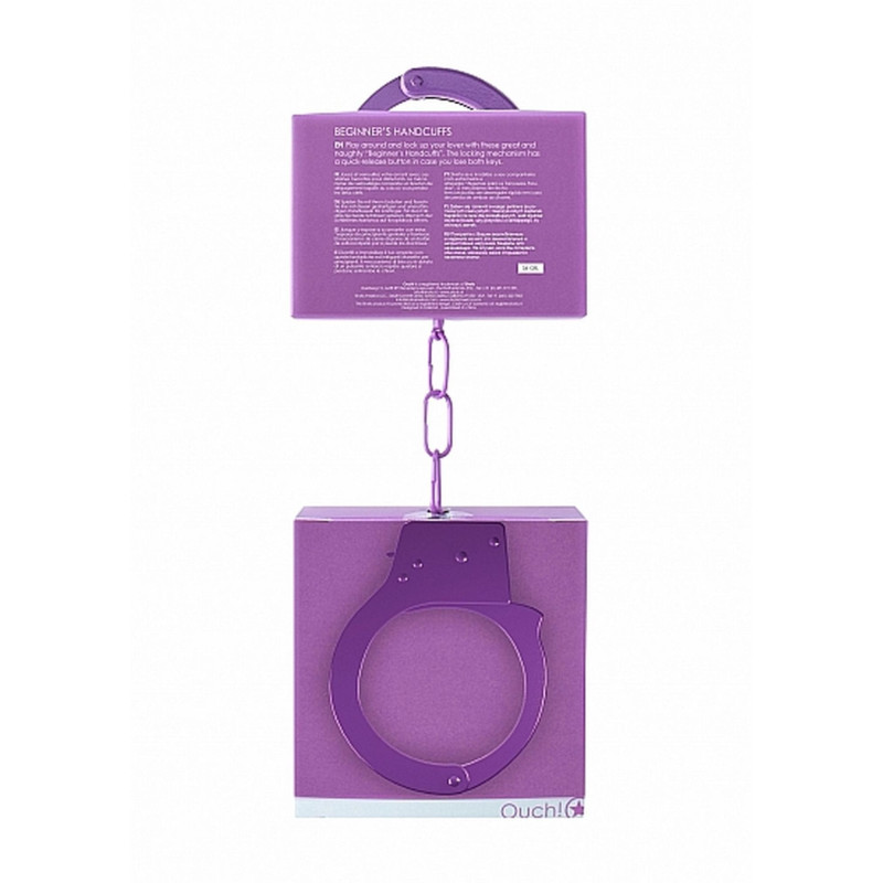 Наручники Ouch! Beginner's Handcuffs Metal Purple
