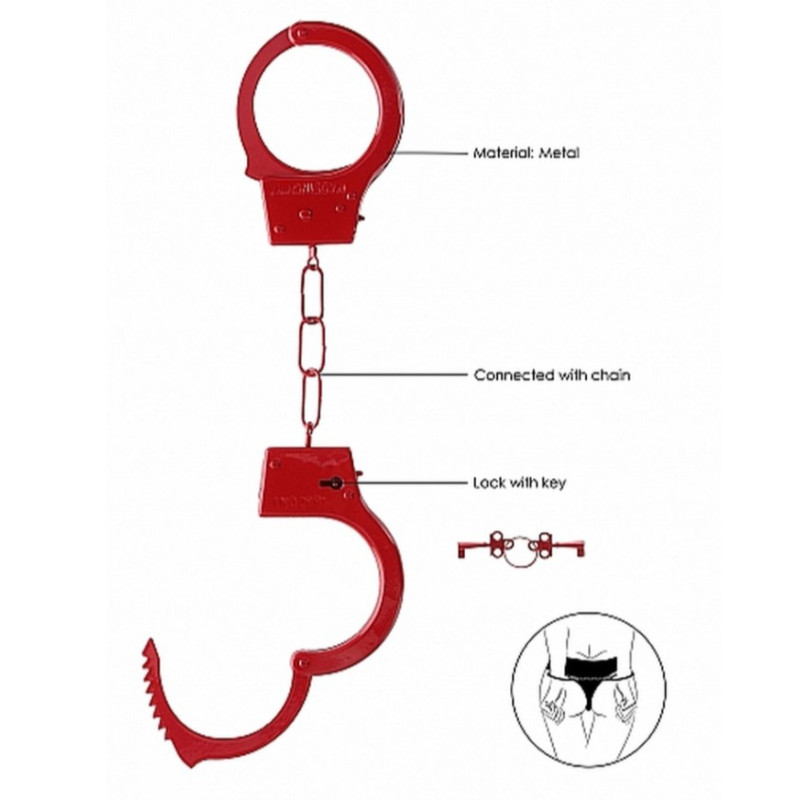 Наручники Ouch! Beginner's Handcuffs Metal Red