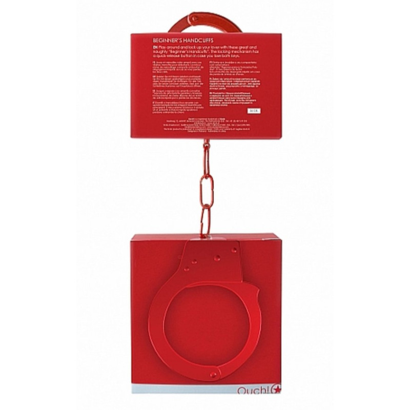 Наручники Ouch! Beginner's Handcuffs Metal Red
