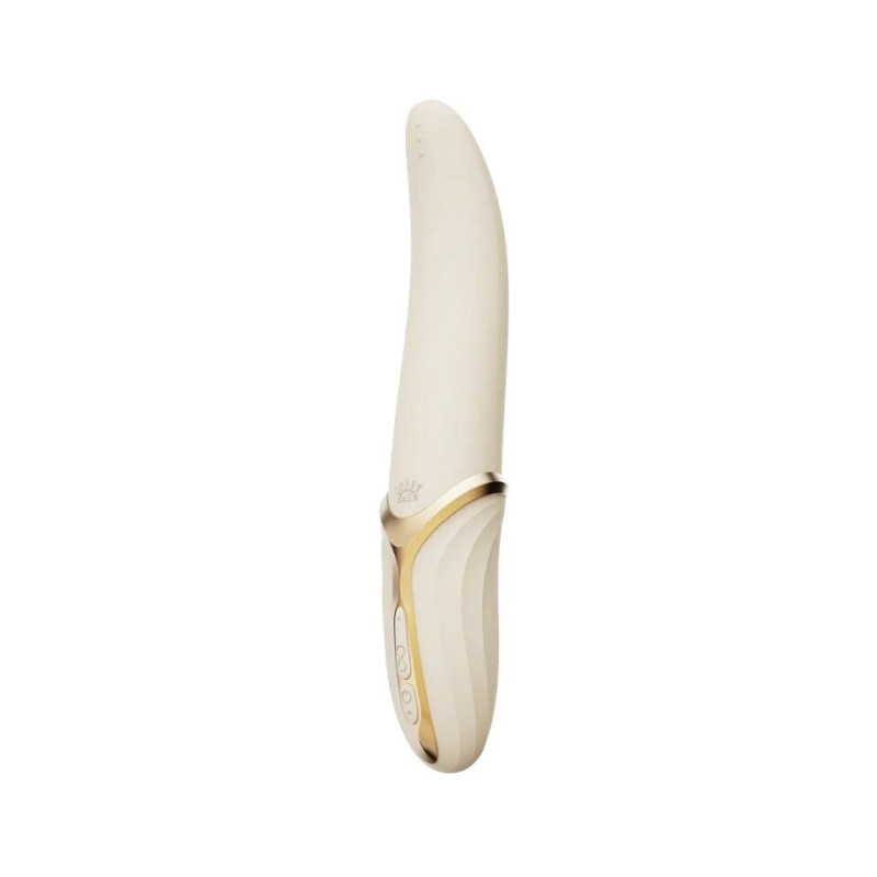 Вибратор Zalo – EVE Ivory White, вибрация + ротация, имитация язычка, подогрев до 39 °C