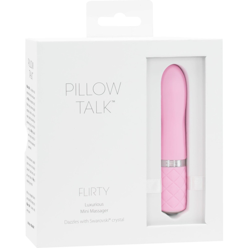 Роскошный вибратор PILLOW TALK Flirty с кристаллом Сваровски Розовый