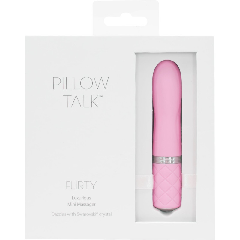 Роскошный вибратор PILLOW TALK Flirty с кристаллом Сваровски Розовый