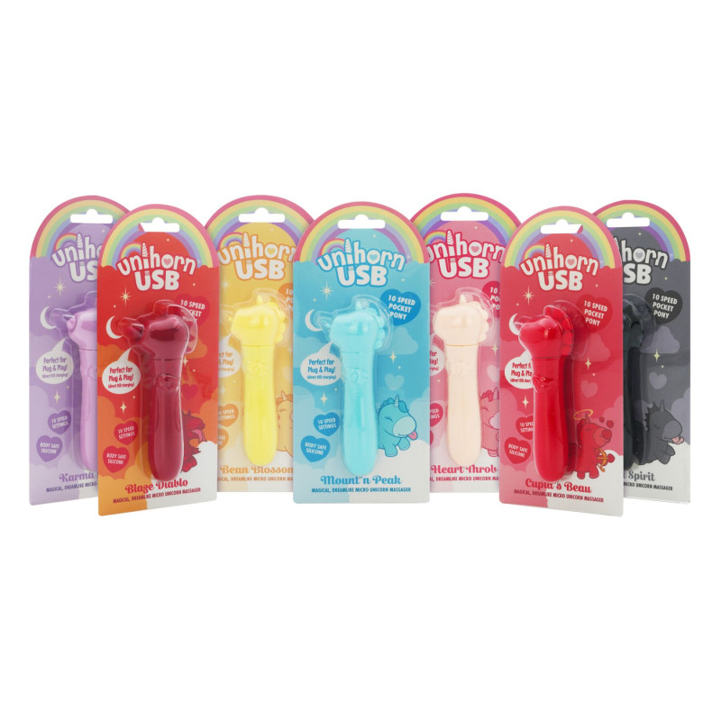 Вібратор-єдиноріжка Unihorn USB Bullet - Wild Spirit, віброкуля, USB-зарядка