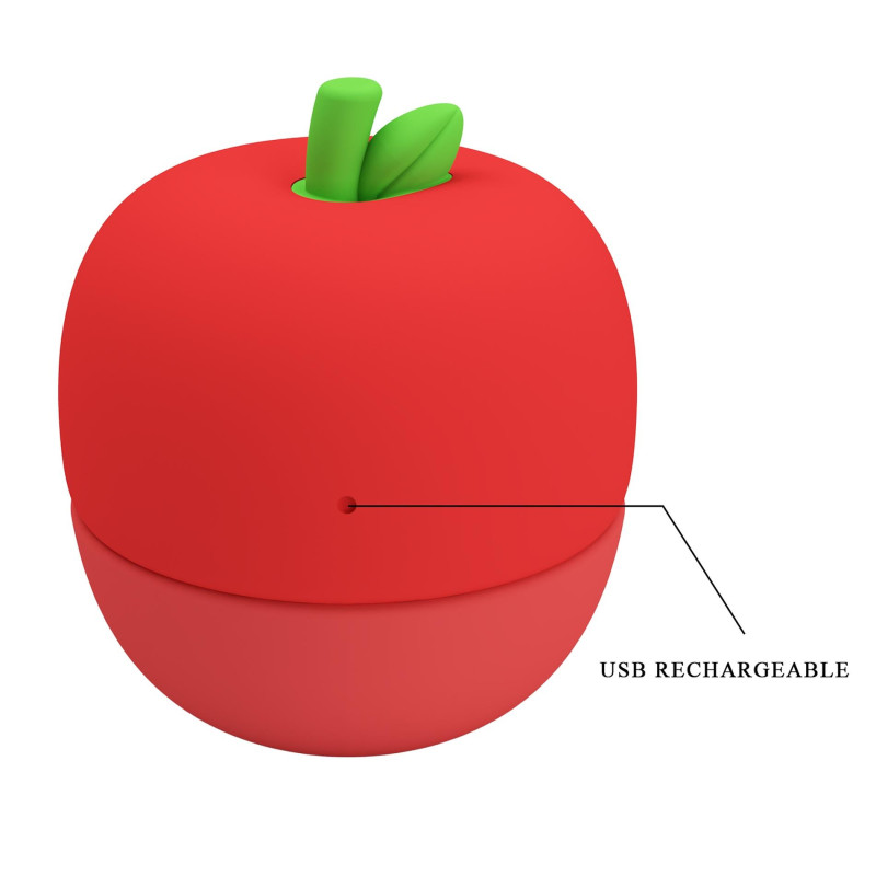 Клиторальный стимулятор Pretty Love Apple Secret Red, 12 licking settings