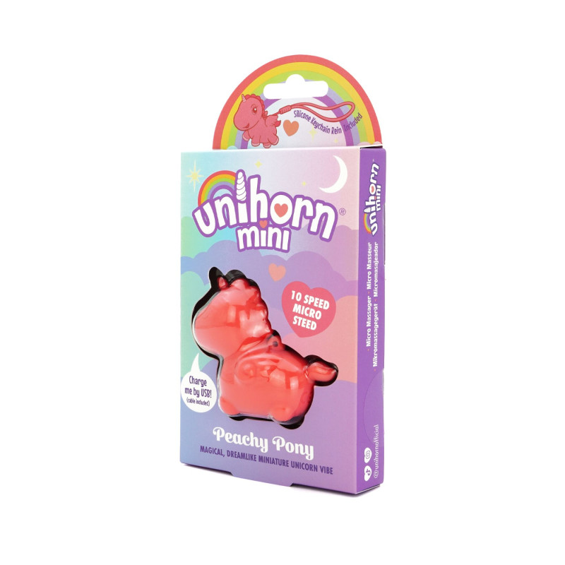 Вібратор-єдиноріжка Unihorn Mini - Peachy Pony, брелок з вібрацією