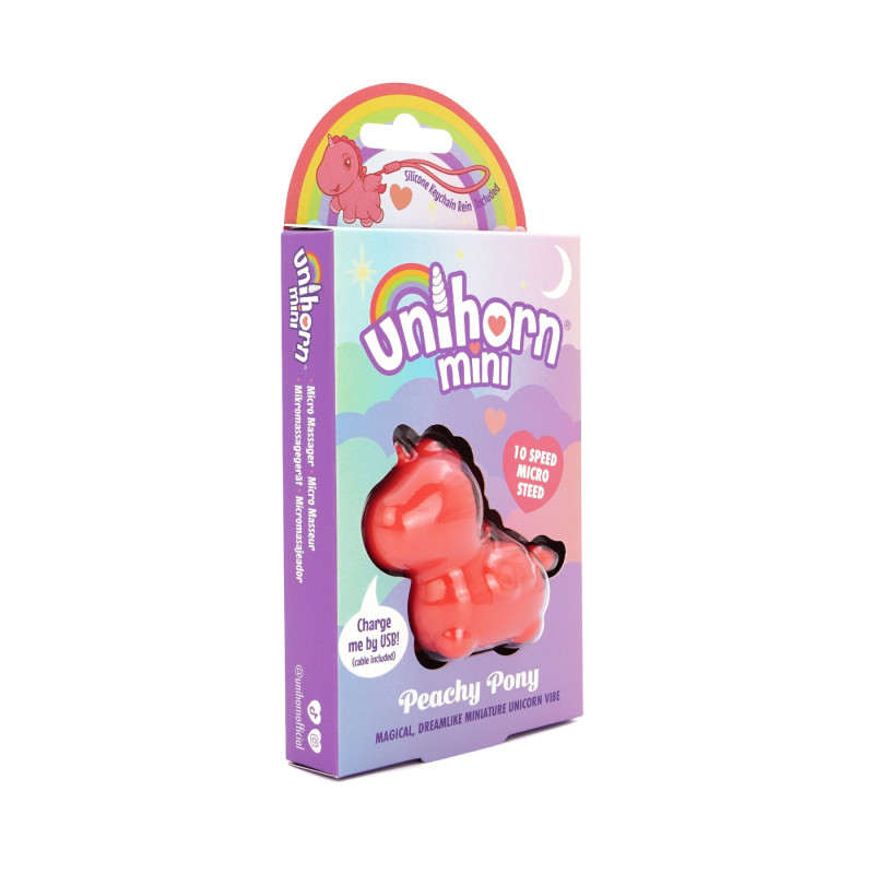 Вібратор-єдиноріжка Unihorn Mini - Peachy Pony, брелок з вібрацією